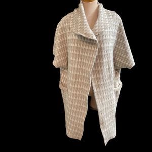 Anthropologie Creme Duster Cardigan Lagenlook Sweater Cardigan One Size